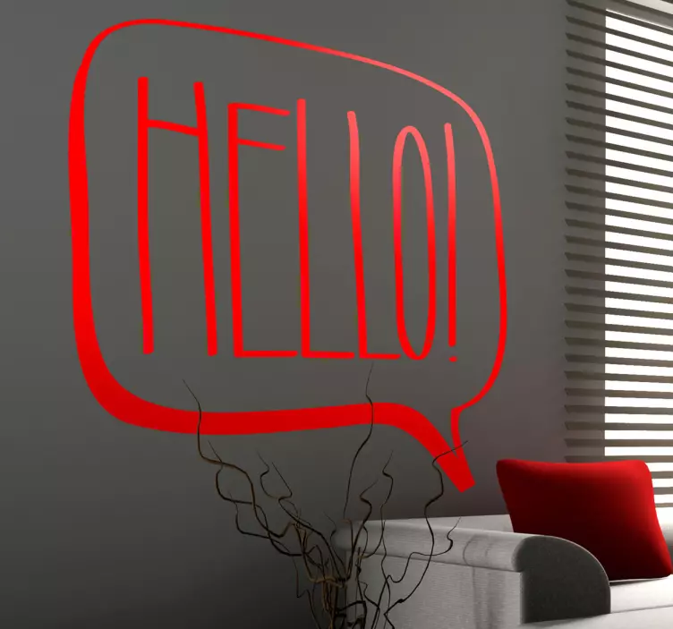 Hej komisk klistermärke - Tenstickers