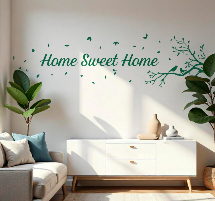 Hem ljuva hem med löv wallsticker - Tenstickers