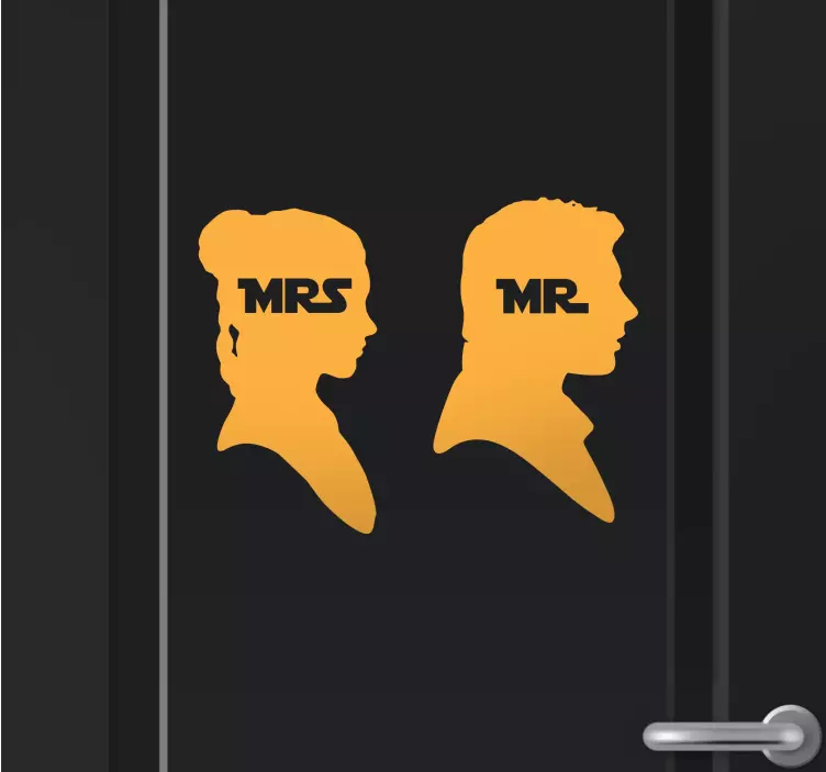 Herr & mrs star wars badrum klistermärken - Tenstickers