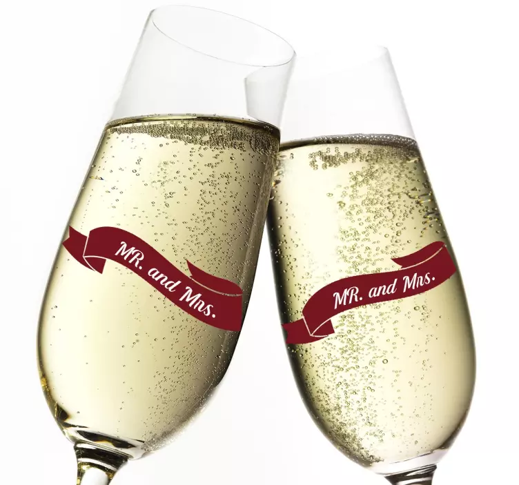 Herr och herr banner klistermärke - Tenstickers