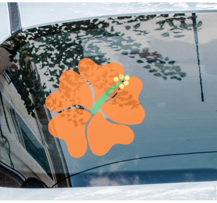 Hibiskus blomma bil klistermärke - Tenstickers