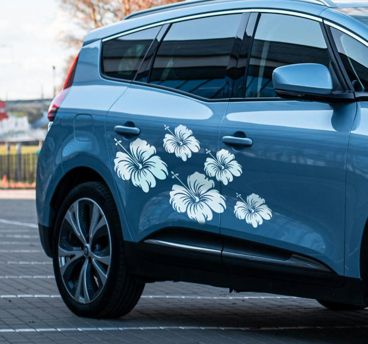 Hibiskus blommor bildekaler - Tenstickers