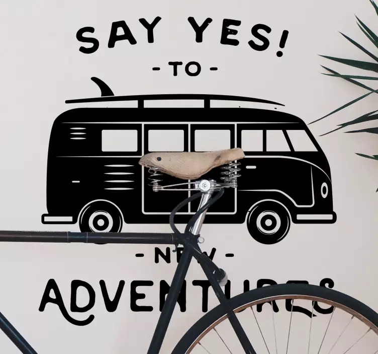 Hippie van bil vinyl klistermärke - Tenstickers