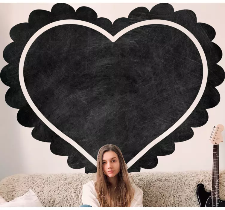 Hjärta blad cool form skriv på klistermärke - Tenstickers