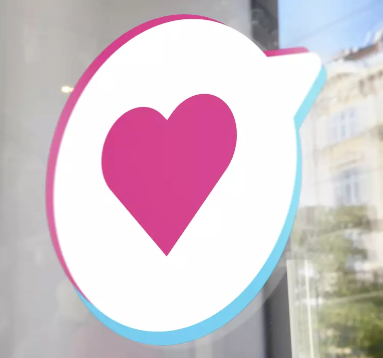 Hjärta formad ikon skyltfönster klistermärken - Tenstickers