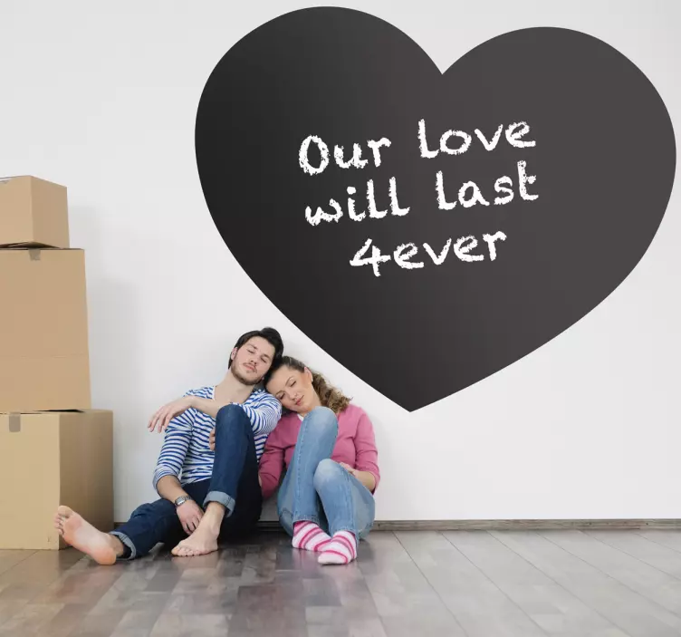 Hjärta tavla klistermärke - Tenstickers