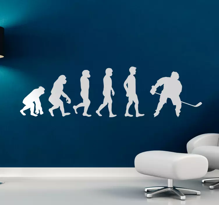 Hockey evolution vägg klistermärke - Tenstickers