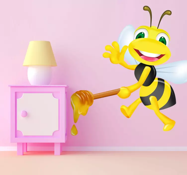 Honey bee wall sticker - Tenstickers