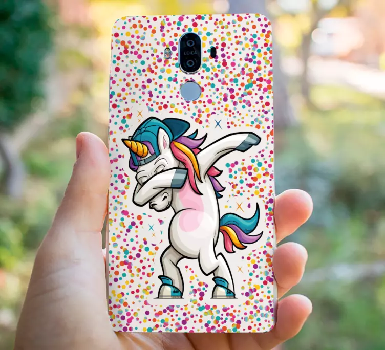 Huawei klistermärke enhörningsdans - Tenstickers