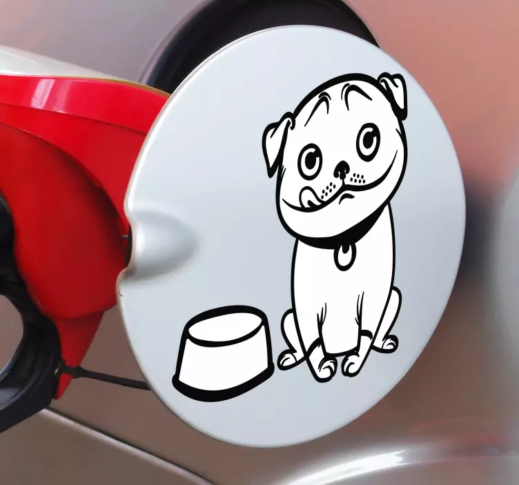 Hund bränsle keps bil klistermärke - Tenstickers