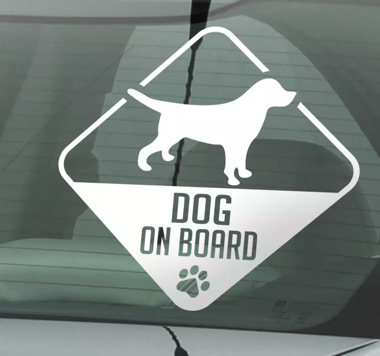 Hund ombord bil klistermärke - Tenstickers