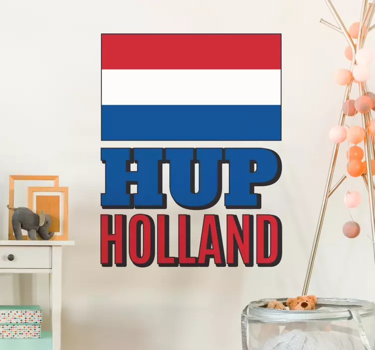 Hup holland flagga vinyl klistermärke - Tenstickers