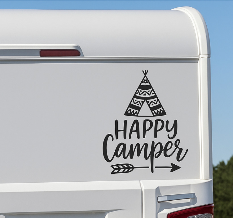 Husvagn klistermärke boho stil tipi - Tenstickers