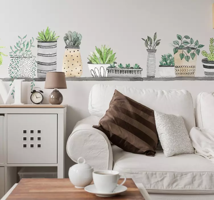 Hyllor växter vägg klistermärke - Tenstickers