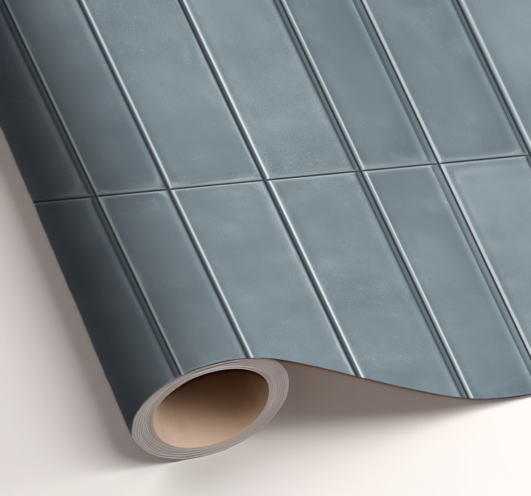 Imitation av blå kakel Väggklistermärken djur - Tenstickers