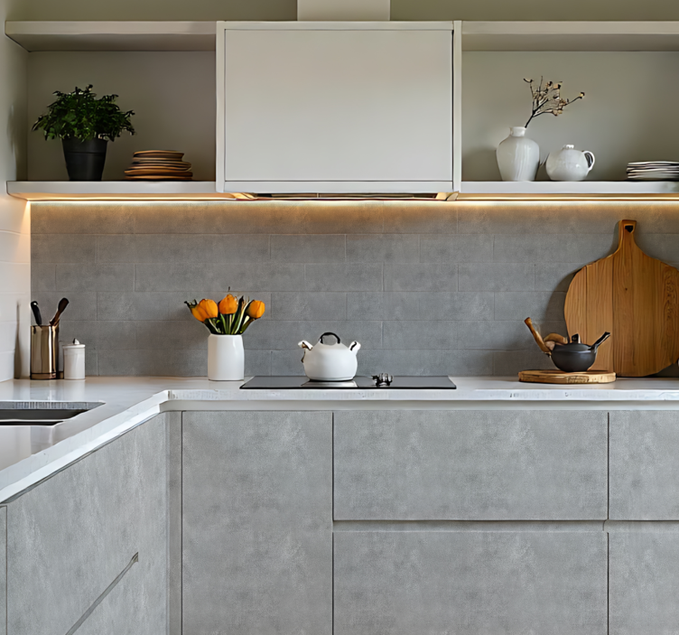 Imitation av steneffekt kök klistermärken - Tenstickers