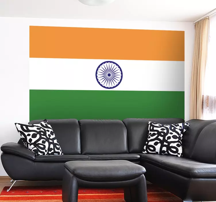 Indien flagga klistermärke - Tenstickers