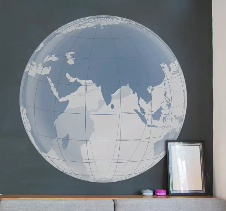 Indisk karta genomskinlig vägg klistermärke - Tenstickers