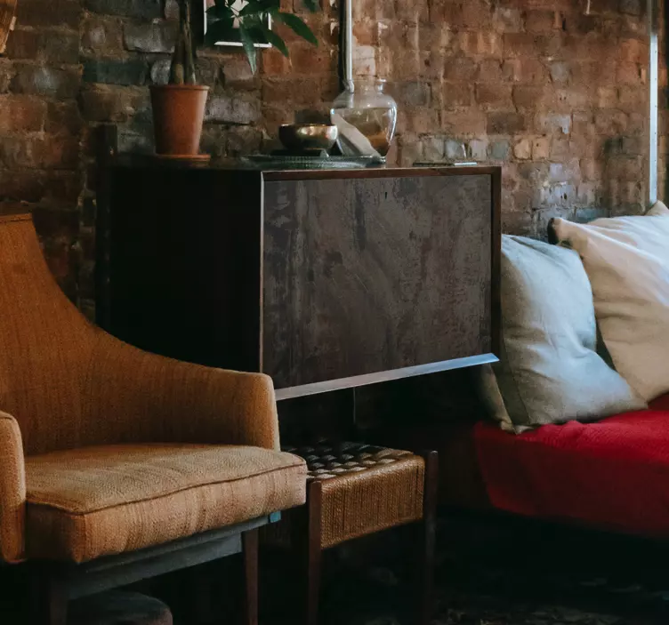 Industriell grå rostig järnmöbel klistermärke - Tenstickers