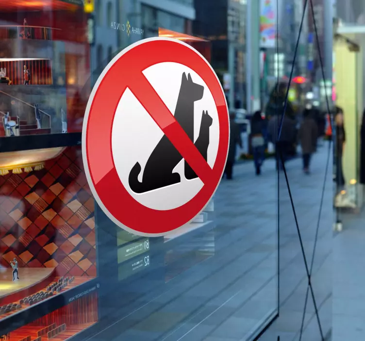 Inga husdjur varningstecken klistermärke - Tenstickers