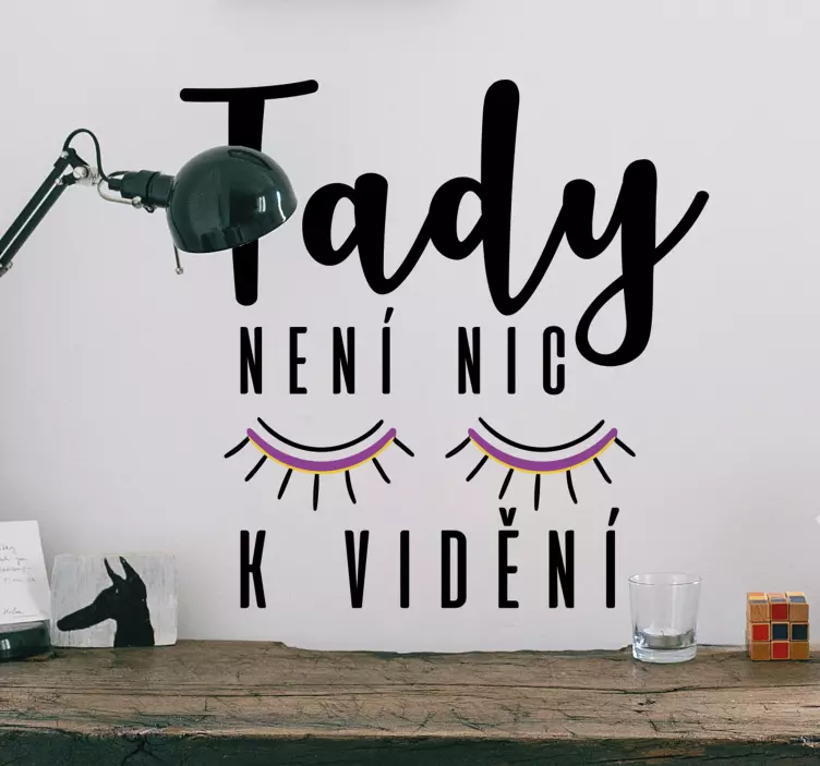 Inget att se text vägg klistermärke - Tenstickers