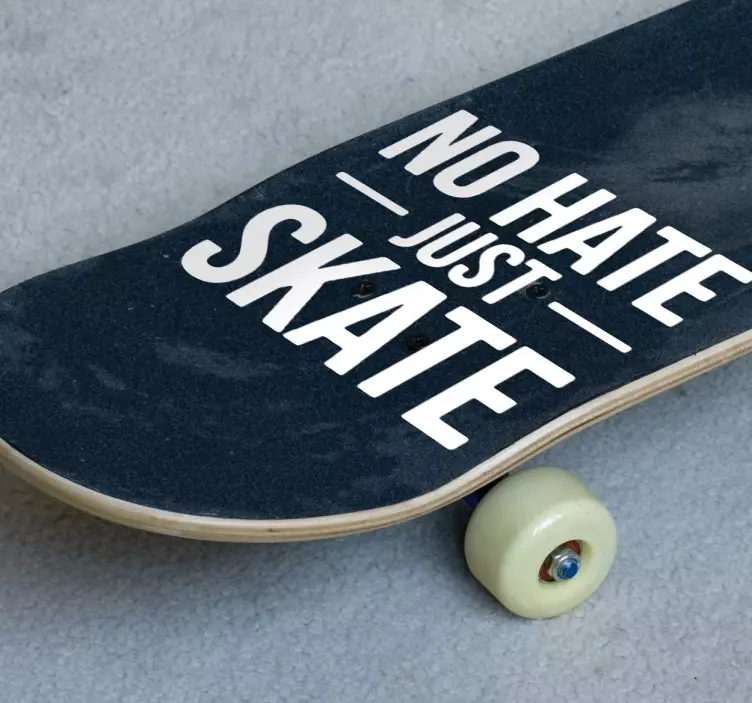 Inget hat skateboard klistermärke - Tenstickers