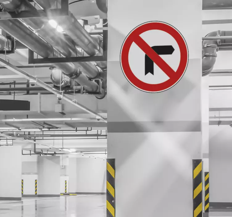 Inget klistermärke för vänster sväng - Tenstickers