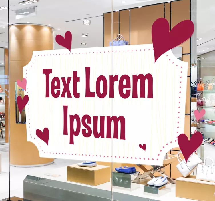 Innerlig textdesign skyltfönster klistermärken - Tenstickers