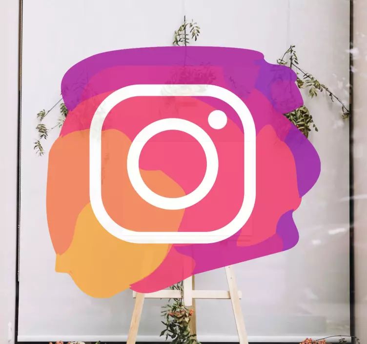Instagram ikon fönster vinyl klistermärke - Tenstickers