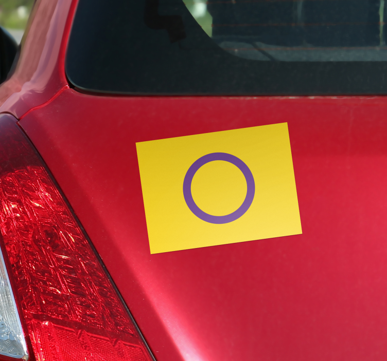 Intersexflagga bil klistermärke - Tenstickers