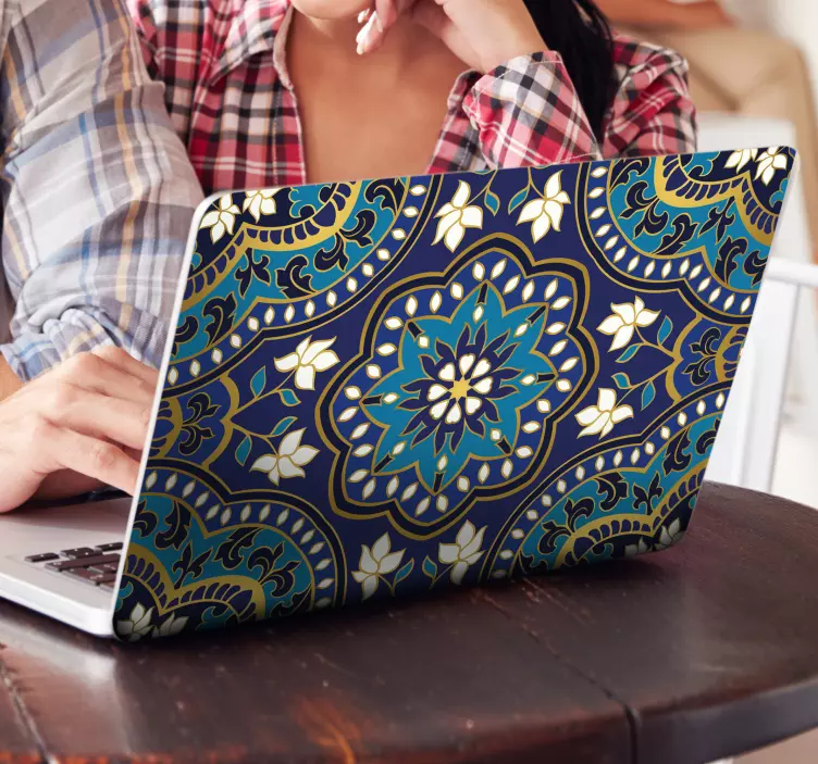 Intrikata botaniska mönster klistermärke för bärbar - Tenstickers