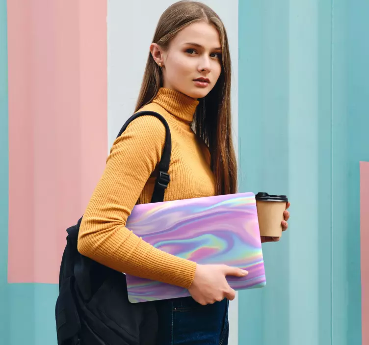 Iriserande effekt abstrakt dekal för bärbar dator - Tenstickers