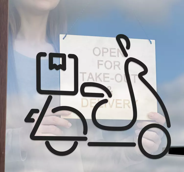 Italiensk pizza leverans service dekal - Tenstickers