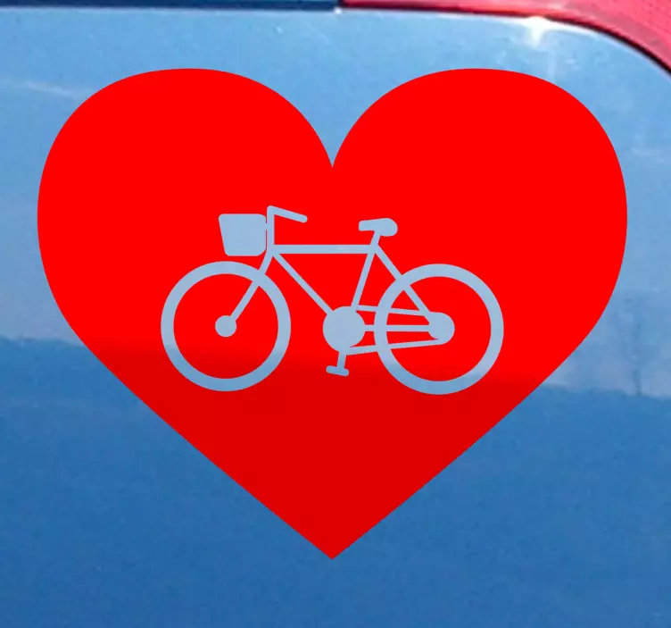Jag älskar cykel klistermärke - Tenstickers