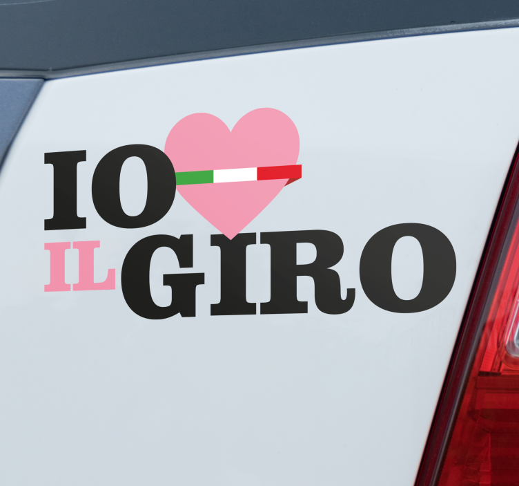 Jag älskar giro bil klistermärke - Tenstickers