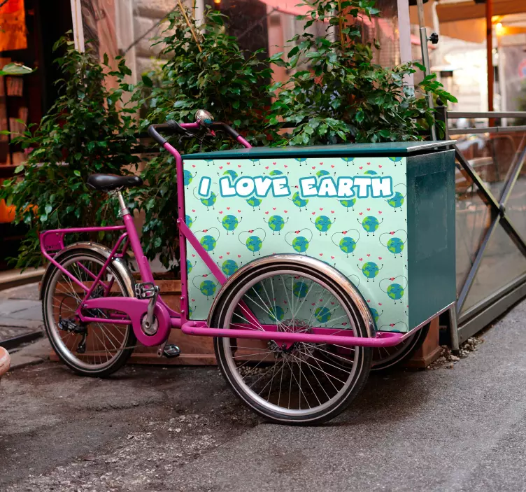 Jag älskar jorden klistermärken till cykel - Tenstickers