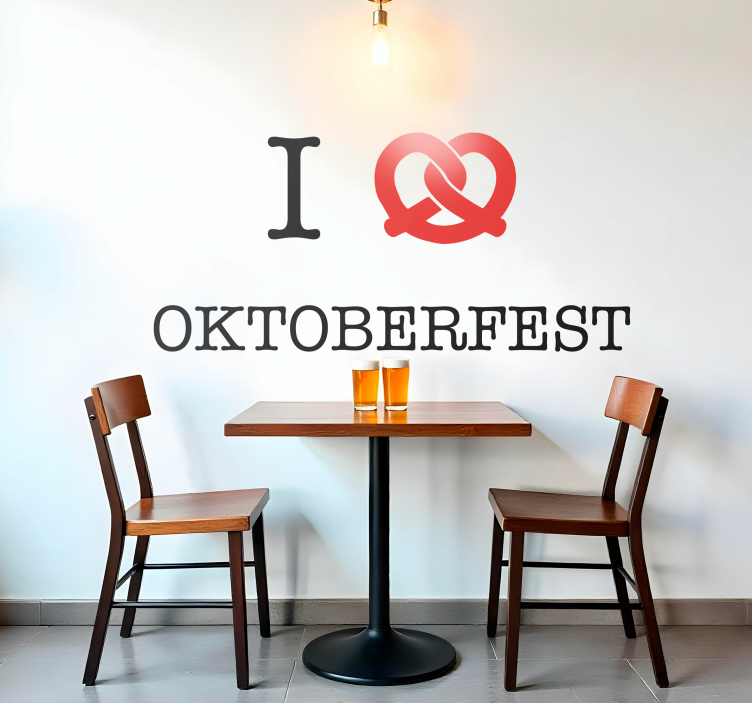 Jag älskar oktoberfest text Väggklistermärken djur - Tenstickers