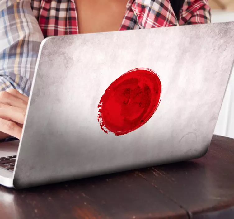 Japansk flagga laptop klistermärke - Tenstickers