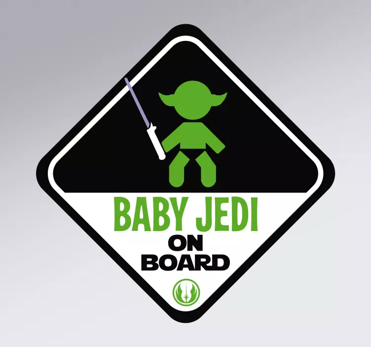 Jedi baby ombord klistermärke - Tenstickers