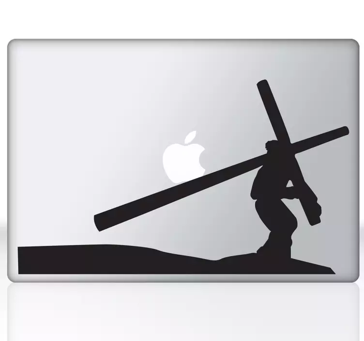 Jesus christ cross laptop klistermärke - Tenstickers