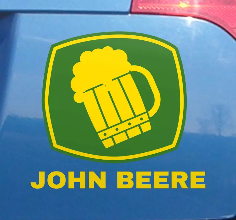 John beere bil vinyl klistermärke - Tenstickers