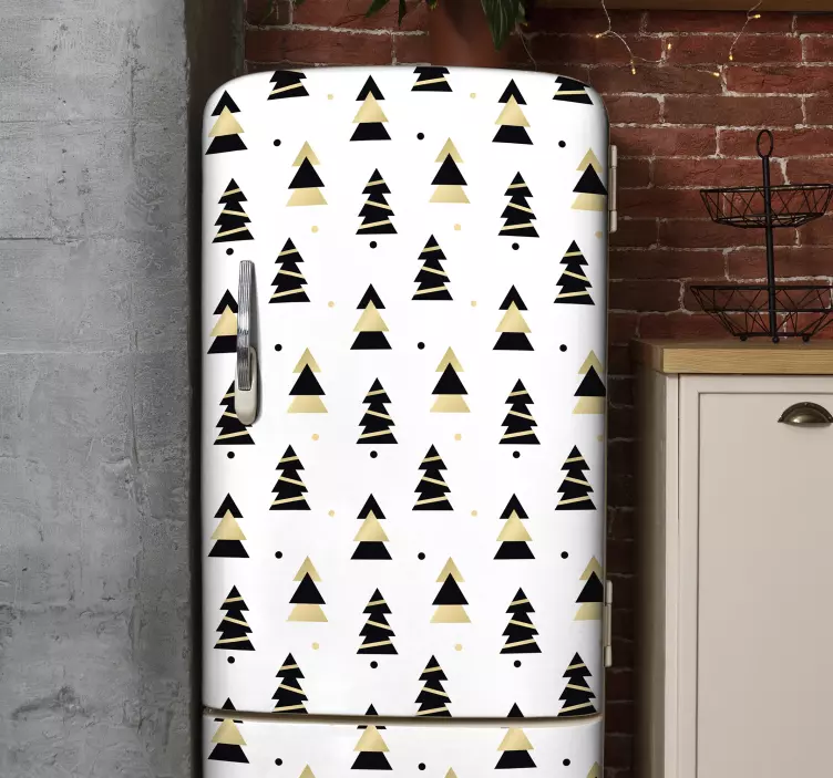 Klistermärke för kallt kylskåp för jul - Tenstickers