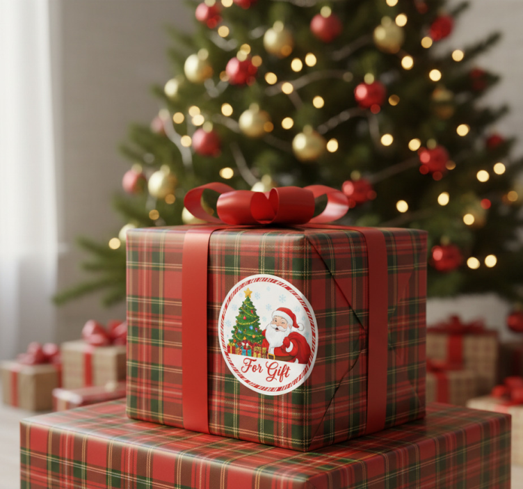 Jul klistermärke för gåvor - Tenstickers