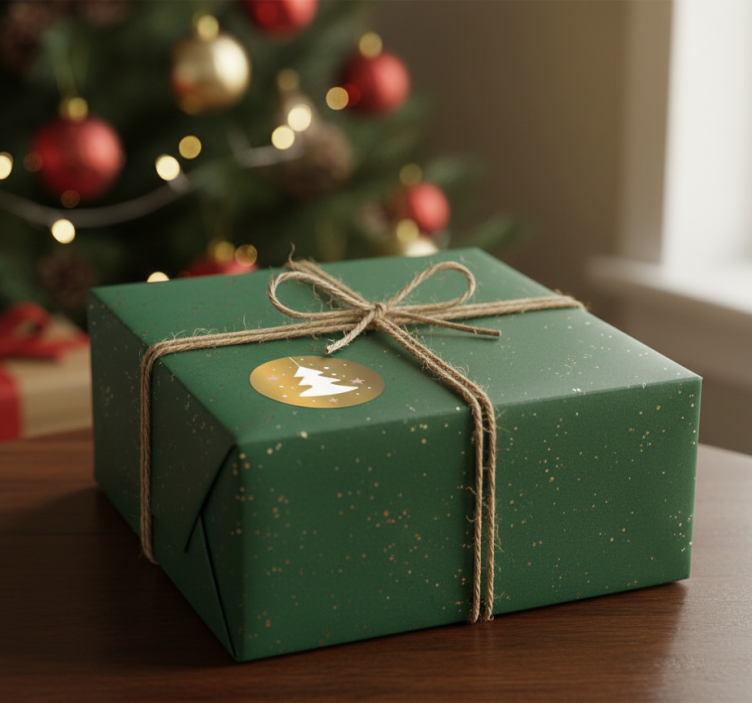 Jul klistermärke för presenter - Tenstickers