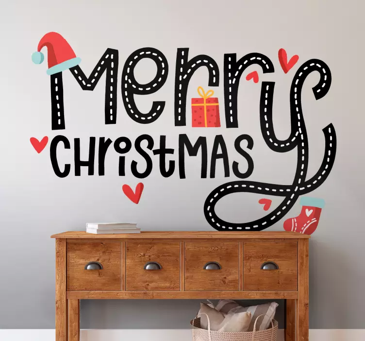 Jul klistermärke god jul hälsningar - Tenstickers