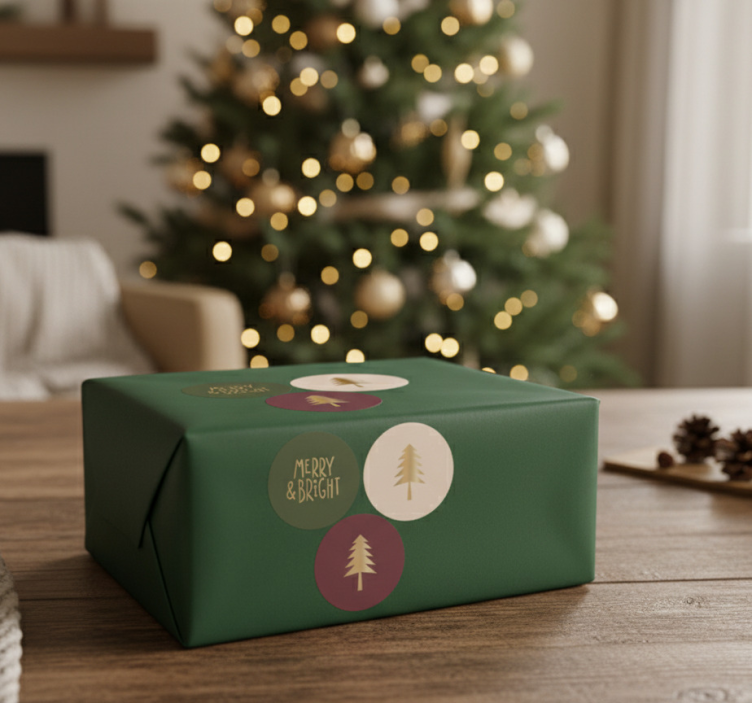 Jul klistermärke klassisk helgmönster - Tenstickers