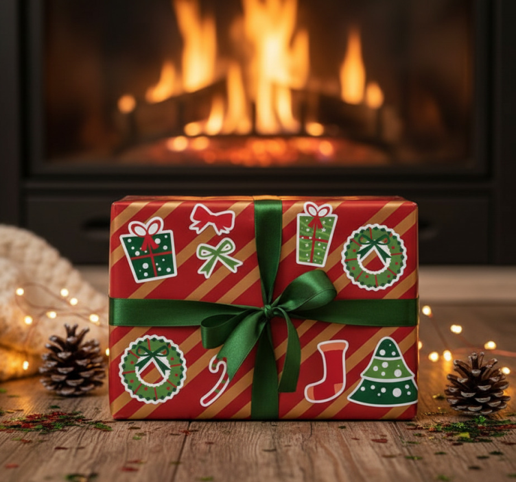 Jul klistermärke klassiska julmotiv - Tenstickers