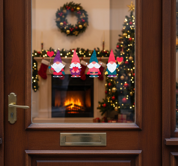 Jul klistermärke tomtens älvor - Tenstickers