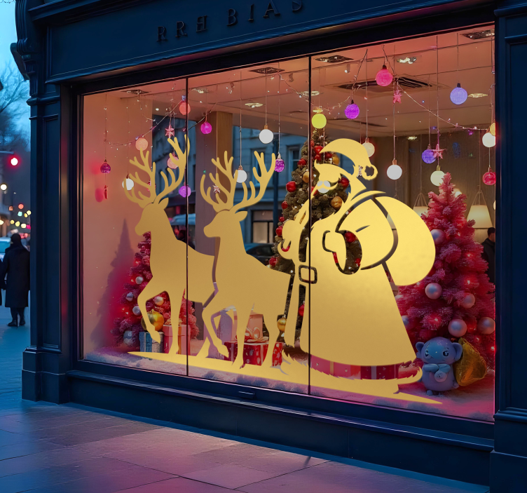 Jultomtens siluett Väggklistermärken djur - Tenstickers