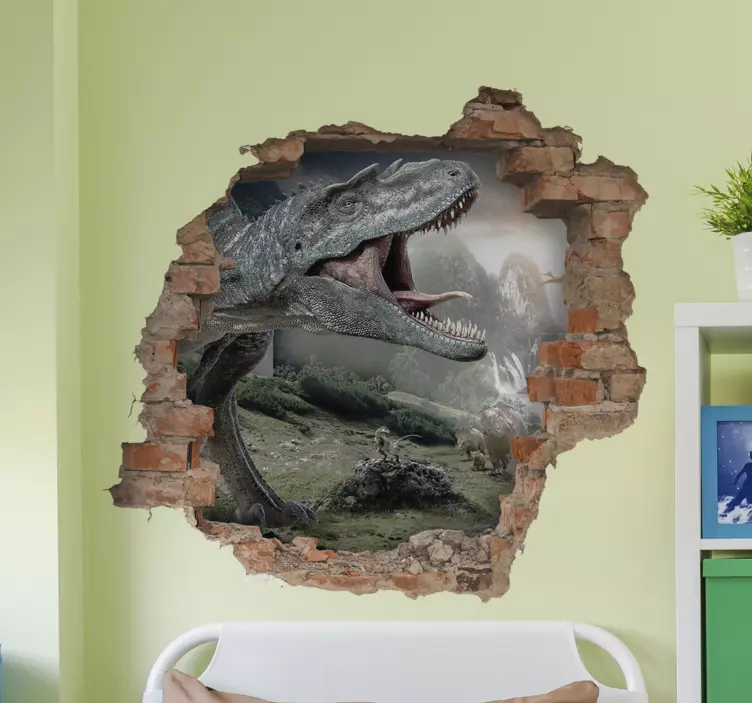 Jurassic klassiska dinosaurier vägg klistermärke - Tenstickers